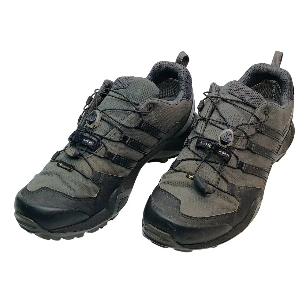 Adidas Terrex Swift R2 GTX Hiking Shoes Men Size 10.5 Grey Gore-Tex BC0383